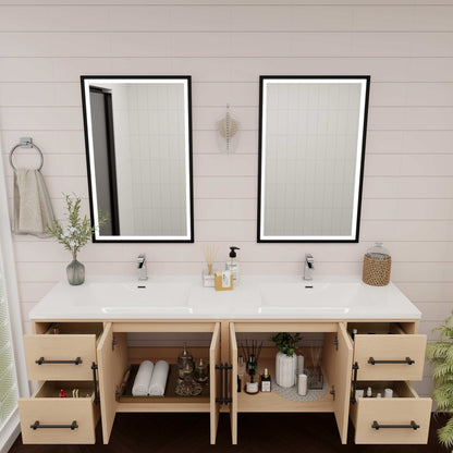 Victoria 72" Wall-Mount Vanity with Reinforced Acrylic DOUBLE Sink Victoria SKU: Victoria 72DWH