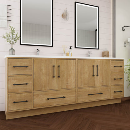 Victoria 84" Freestanding Vanity with Reinforced Acrylic DOUBLE Sink Victoria SKU: Victoria 84DFS