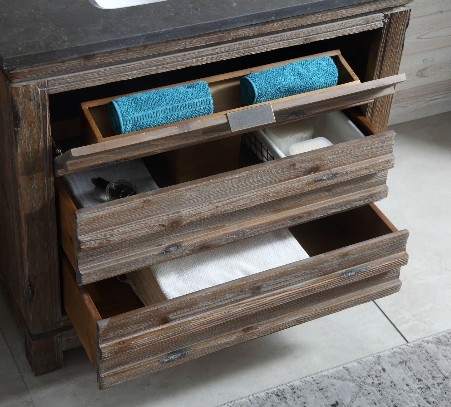 LEGION FURNITURE 36" WOOD SINK VANITY MATCH WITH MARBLE TOP -NO FAUCET