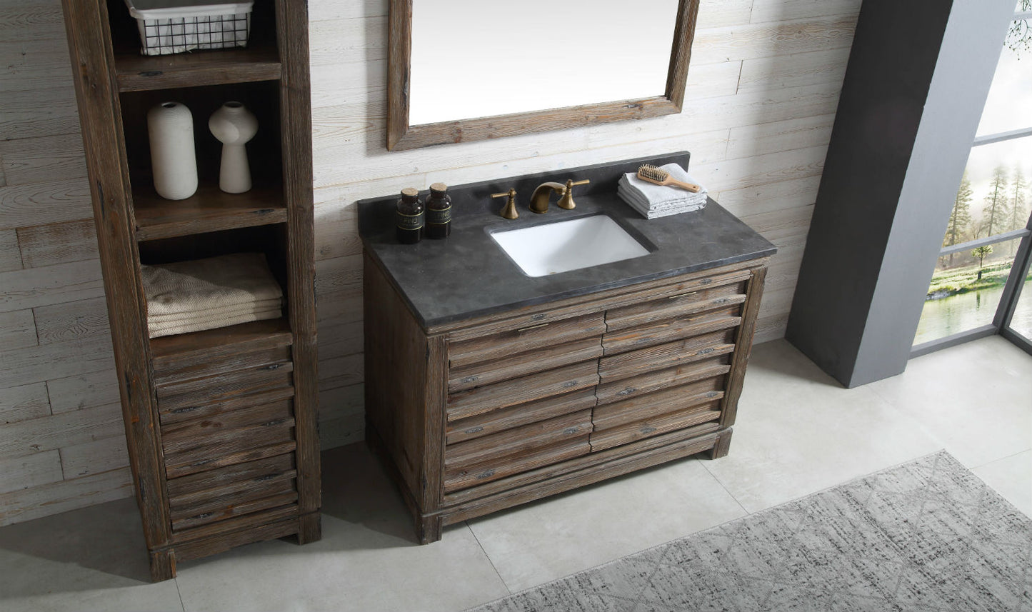 LEGION FURNITURE 48" WOOD SINK VANITY WITH MARBLE TOP -NO FAUCET