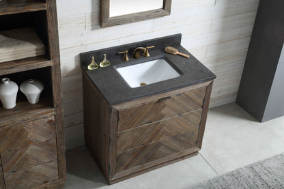 LEGION FURNITURE 36" WOOD SINK VANITY MATCH WITH MARBLE TOP -NO FAUCET