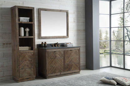 LEGION FURNITURE 48" WOOD SINK VANITY WITH MARBLE TOP -NO FAUCET