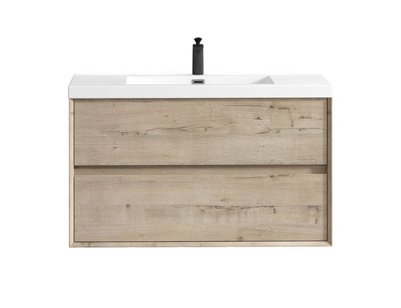 King 42" Wall Mounted Vanity with Reinforced Acrylic Sink Vanity-King SKU: BT005-42OAK