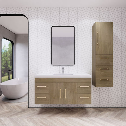 Eliza 48'' Wall Mounting Vanity With Single Sink Vanity-Eliza SKU: RYELSA48WH-AV | UPC: 616050843377