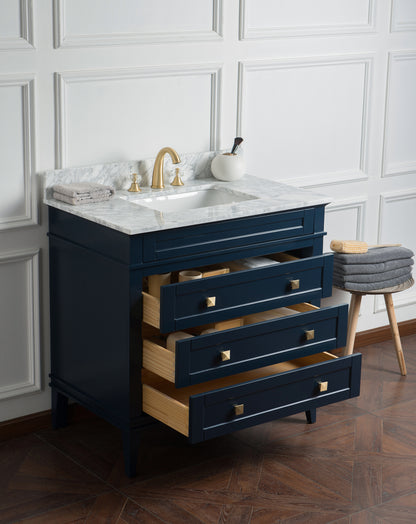 LEGION FURNITURE 36" SOLID WOOD SINK VANITY WITHOUT FAUCET